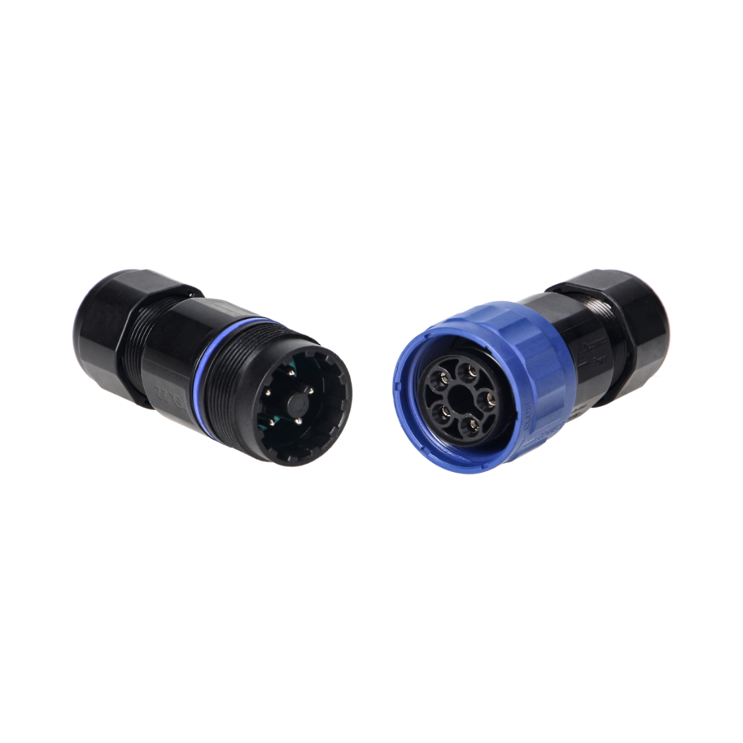 Waterdichte kabelverbinder - UL94 V2 - 5 aderig - 24A Waterdichte kabelverbinder - UL94 V2 - 5 aderig - 24A